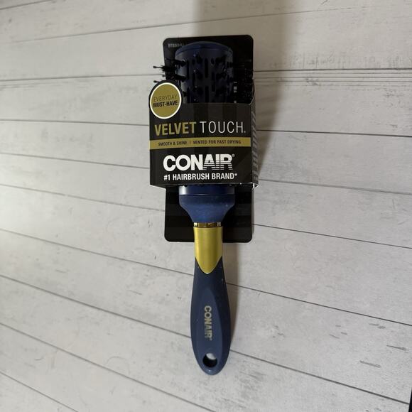 Conair Velvet Touch Vented Round Hair Brush Red or Blue Smooth & Shine Blow Dry - Picture 8 of 14